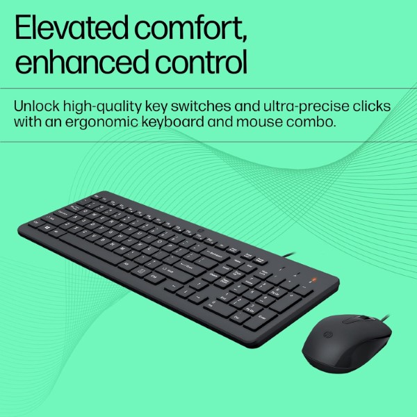 HP KM150 Wired Keyboard and Mouse Combo