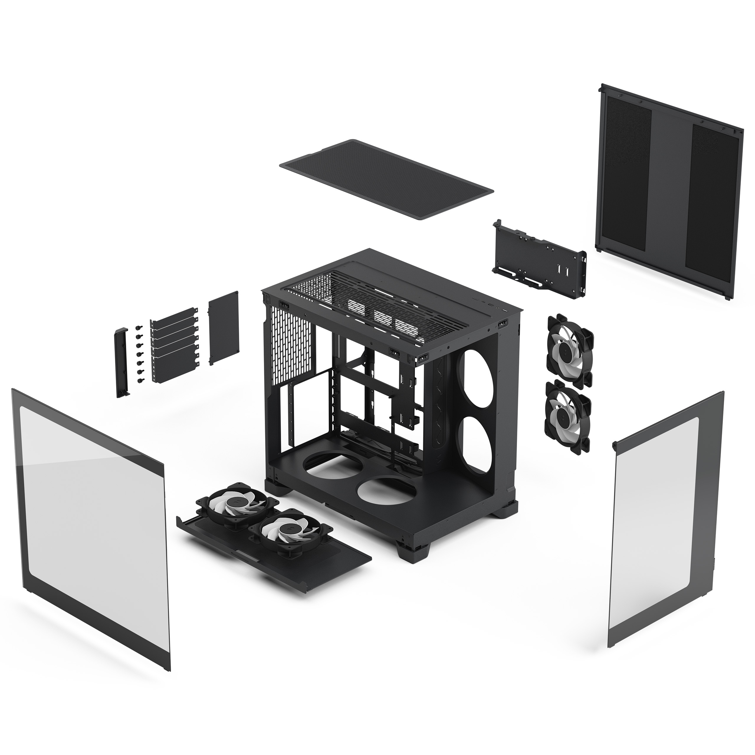 Fractal Design POP 2 Vision Black RGB Tempered Glass Panel E-Atx Mid Tower Cabinet