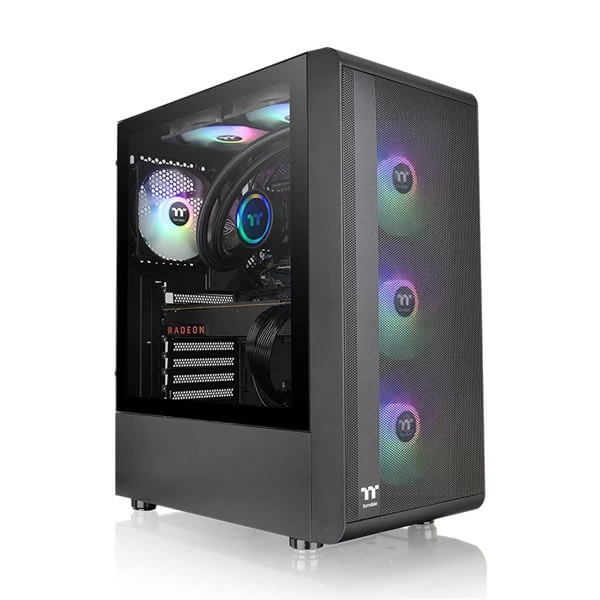 Thermaltake S200 TG ARGB Mid Tower Gaming Cabinet (Black)
