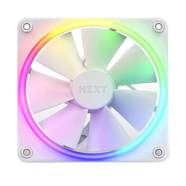 NZXT F120 RGB Duo White 120mm PWM RGB Case Fan with RGB Controller (Triple Pack)