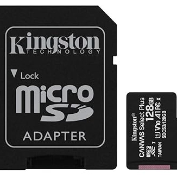 Kingston Canvas Select Plus microSD Memory Card 128GB with Adapter