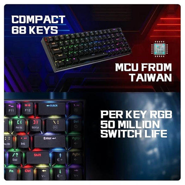Cosmic Byte CB-GK-40 Artemis Wireless Mechanical Gaming Keyboard (Black)
