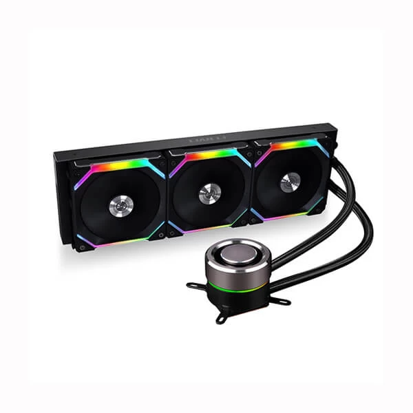 Lian Li Galahad 360 ARGB SL 120 UniFan Edition 360mm all-in-one CPU liquid cooler (Black).