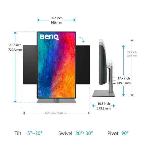 BenQ PD2725U 27-Inch 4K IPS 60Hz 5ms HDR10 Certified 100% sRGB Designer Monitor