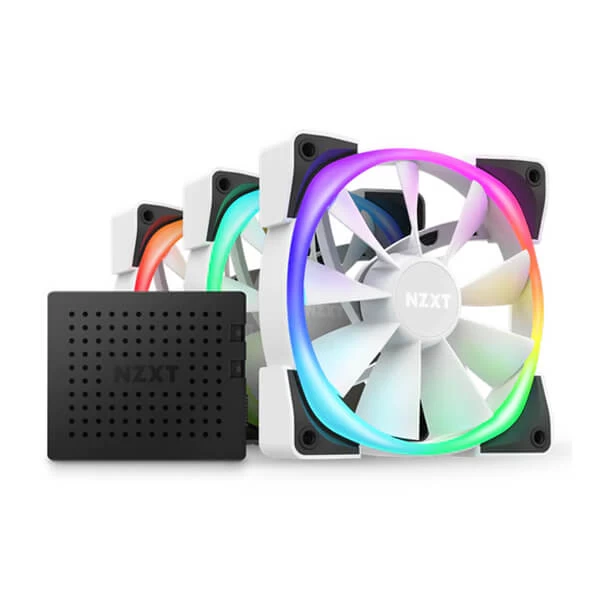 NZXT AER RGB 2 120mm White Cabinet Fan (Triple Pack)