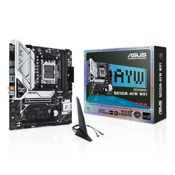Asus B650M-AYW WiFi AMD AM5 M-ATX DDR5 Motherboard