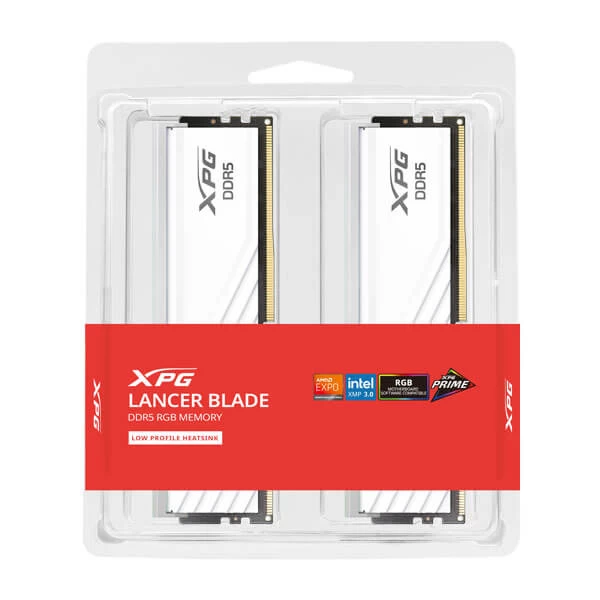 Adata XPG Lancer Blade 32GB RGB WH (16GB X 2) 6000Mhz DDR5 Desktop Memory (White)