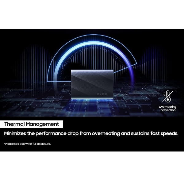 Samsung T9 Portable 1TB External SSD with USB 3.2 Interface for up to 2000 MB/s Read Speed