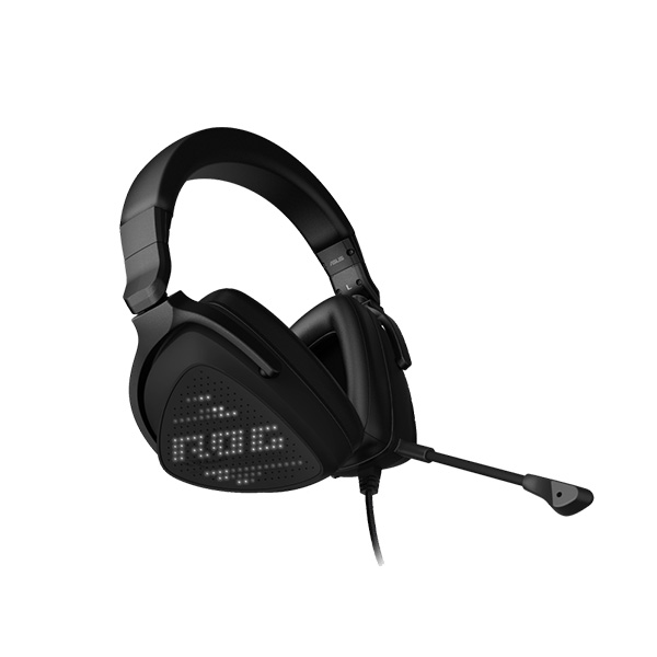 ASUS ROG Delta S Animate lightweight USB-C gaming headset with Anime Matrix display