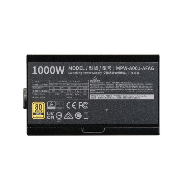 Cooler Master Elite Gold 1000W 80 Plus Gold Certified 1000 watt ATX 3.1 Fully Modular Power Supply