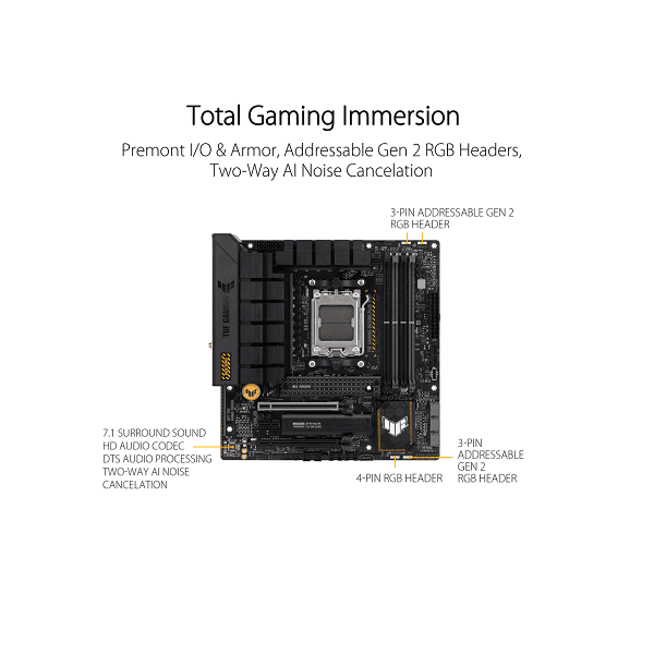 Asus TUF Gaming B650M Plus WiFi AMD AM5 ATX motherboard
