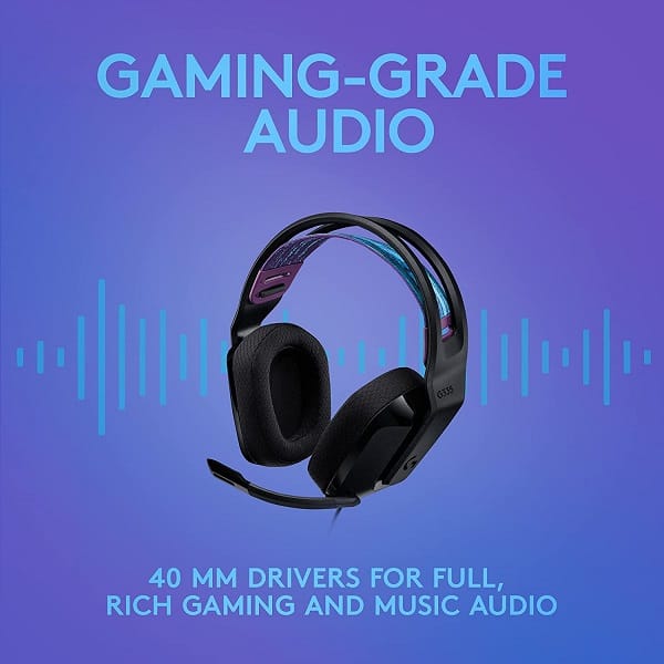 Logitech G335 Wired Gaming Headset Black