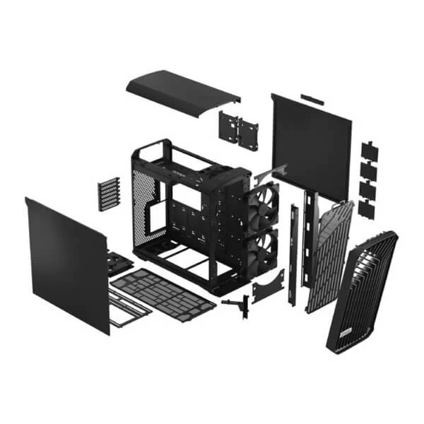 Fractal Design Torrent Black Solid Mid-Tower ATX Cabinet with Front Mesh & Side Glass Panel