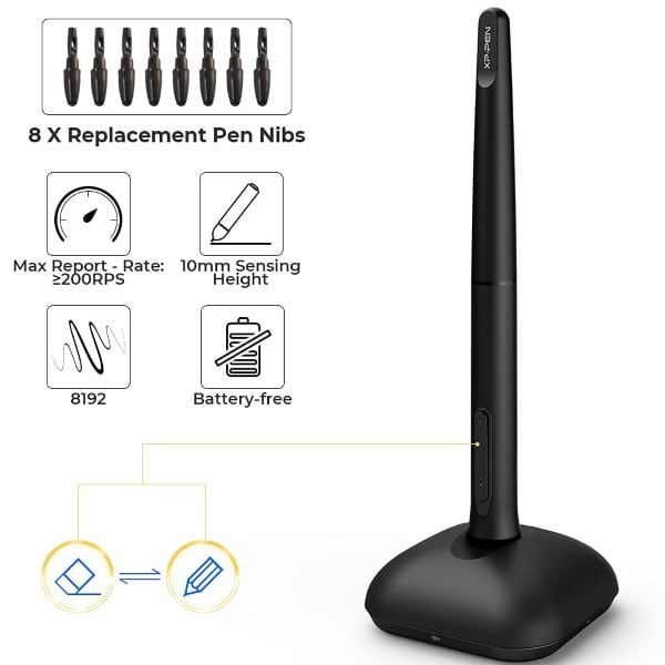XP-Pen Deco 01 V2 Pen Tablet with 6 Customizable Buttons and Support for Android