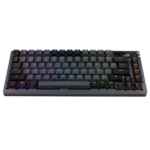 Asus ROG Azoth RGB mechanical 75% wireless gaming keyboard with hot swappable ROG NX mechanical switches and OLED display