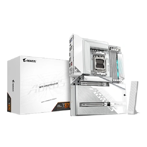 Gigabyte X870 Aorus Stealth Ice WiFi7 ATX AMD AM5 Gaming Motherboard