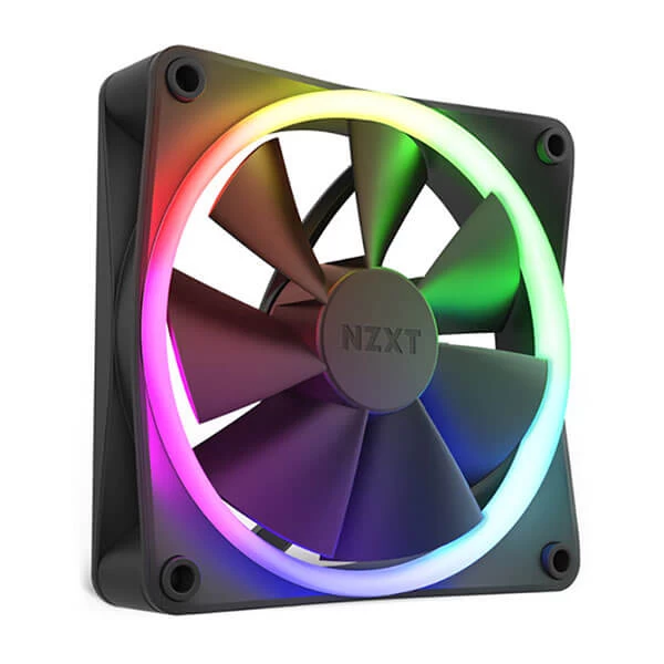 NZXT F120 RGB Duo Black 120mm PWM RGB Case Fan with RGB Controller (Triple Pack)
