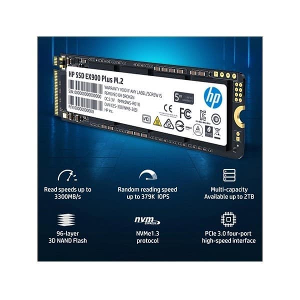 HP EX900 256GB Nvme M.2 Gen3 X 4 Internal SSD
