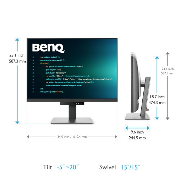 BenQ RD280U 28 Inch 4K UHD 60Hz 5ms IPS Panel Monitor with Type-C And Backlight