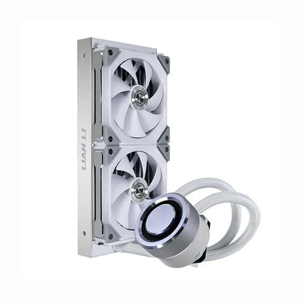 Lian Li Galahad 240 ARGB UniFan SL Edition 240mm AIO liquid CPU cooler (White).