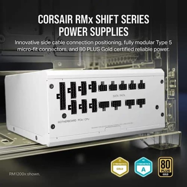 Corsair RM750X Shift White 750 Watts 80 Plus Gold Fully Modular Power Supply
