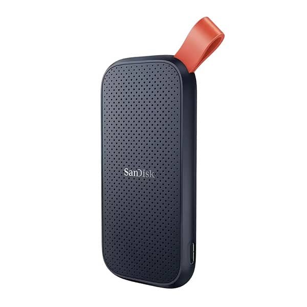 Sandisk E30 1TB Portable SSD with Type-C to Type-A Cable, Up to 520MB/s Speed and Rugged Cover Up to 2 Meter Drop Protection