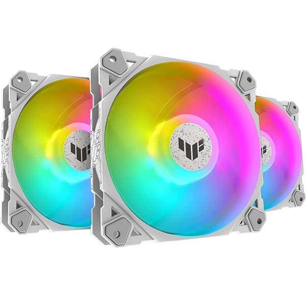 Asus TUF Gaming TF120 ARGB White 120mm triple fan kit with ARGB controller