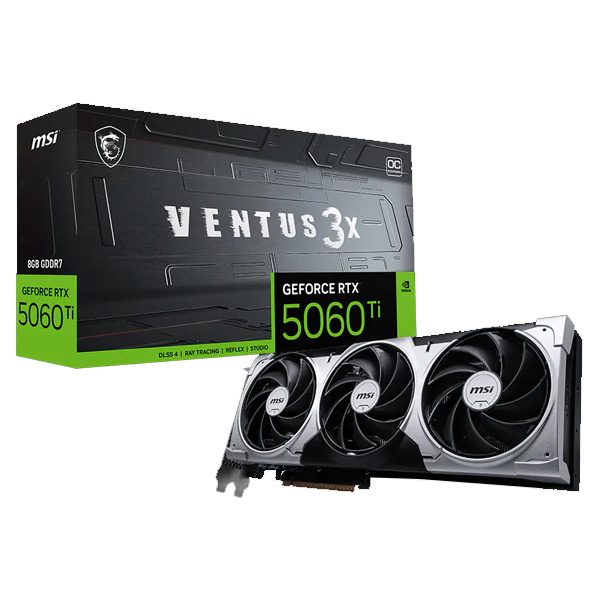 MSI RTX 5060TI Ventus 3X OC 8GB GDDR7 Graphics Card