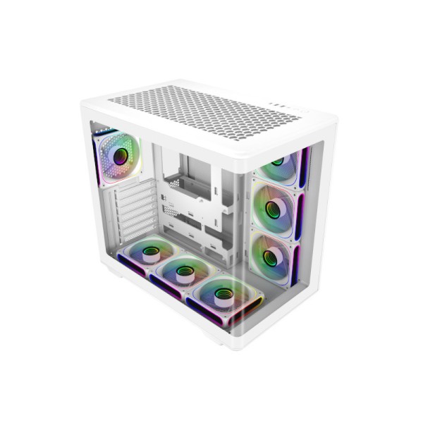 Cooler master Elite 600 ARGB White ATX Mid Tower Cabinet (White)