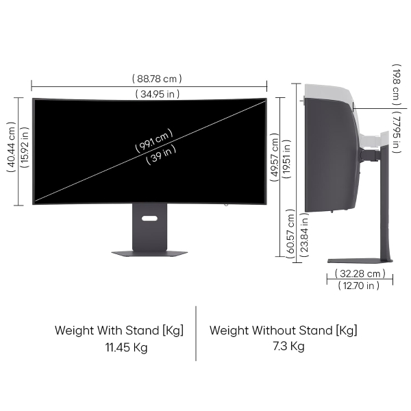 LG UltraGear 39GX900A-B 39-Inch WQHD 240hz 0.03ms Curved OLED Gaming Monitor