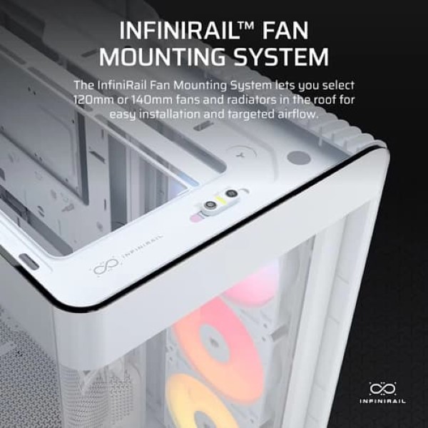 Corsair Frame 4500X RS-R ARGB Panoramic Glass E-ATX Mid Tower Cabinet White