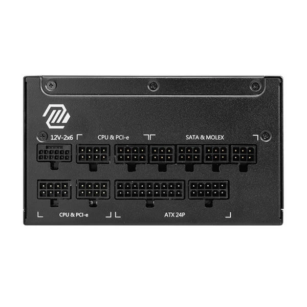 MSI MAG A1250GL PCIe5 1250 Watt ATX 3.1 PCIe5 80 Plus Gold Certified Power Supply