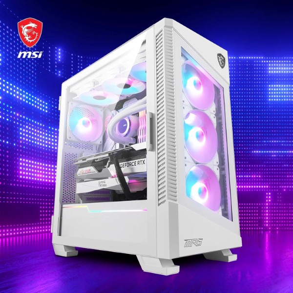 MSI MPG Velox 100R White ATX Mid-Tower RGB Cabinet