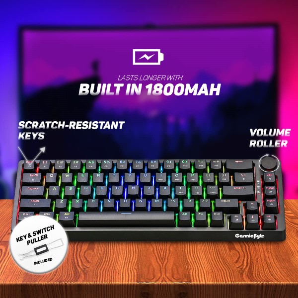 Cosmic Byte CB-GK-33 Astra 67 keys Mechanical Gaming keyboard with Outemu Blue Switches (Black)