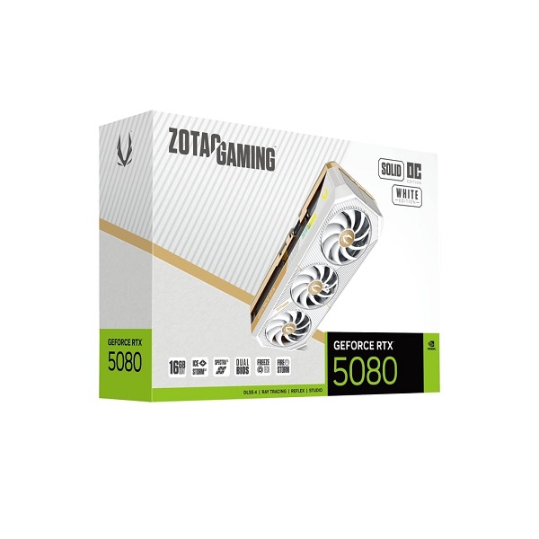 Zotac Gaming GeForce RTX 5080 Solid OC White 16GB GDDR7 Graphics Card