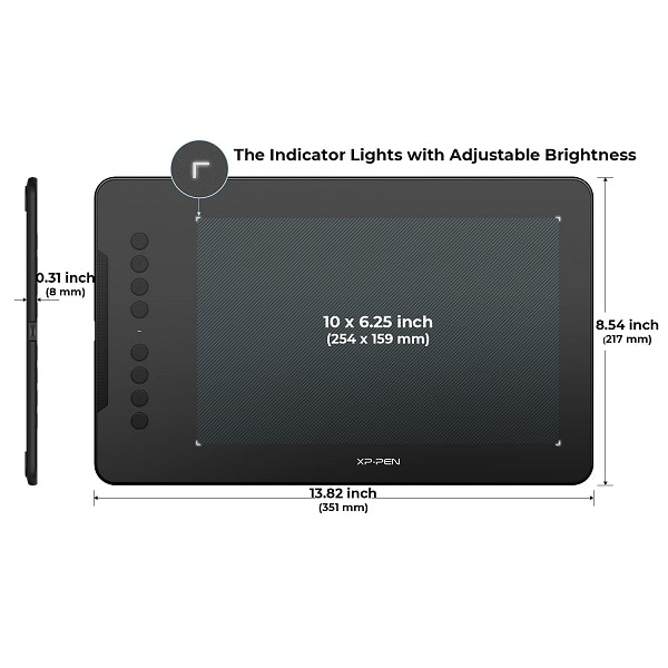 XP-Pen Deco 01 V2 Pen Tablet with 6 Customizable Buttons and Support for Android