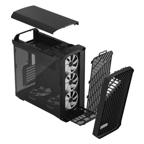 Fractal Design Torrent RGB Black TG Light Tint Mid-Tower ATX Cabinet with Front Mesh & Side Glass Panel
