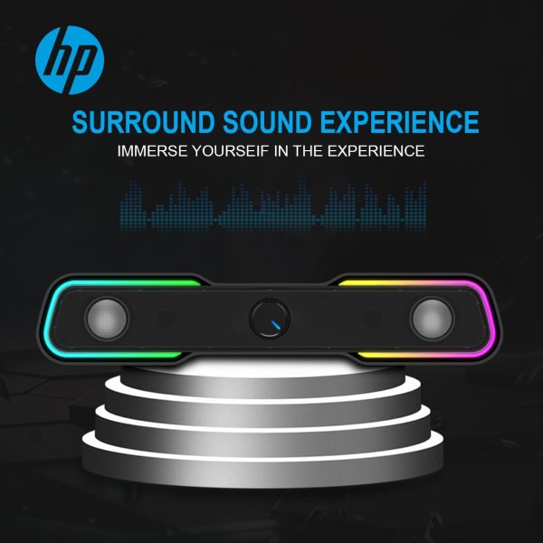 HP DHE-6002 Wired Speaker With RGB lights