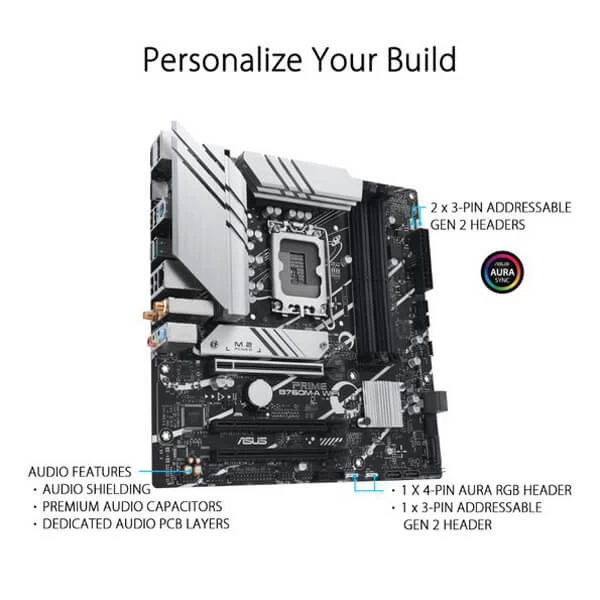 Asus Prime B760M-A WiFi DDR5 Intel 13th/12th Gen LGA 1700 M-ATX motherboard