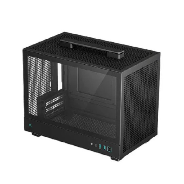 DeepCool CH160 M-ATX Mini-Tower Cabinet With Tempered Glass Side Panel (Black)