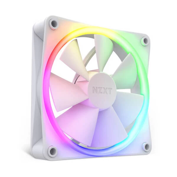 NZXT F120 Core RGB White 120mm Case Fans Triple Pack with RGB Controller (White)