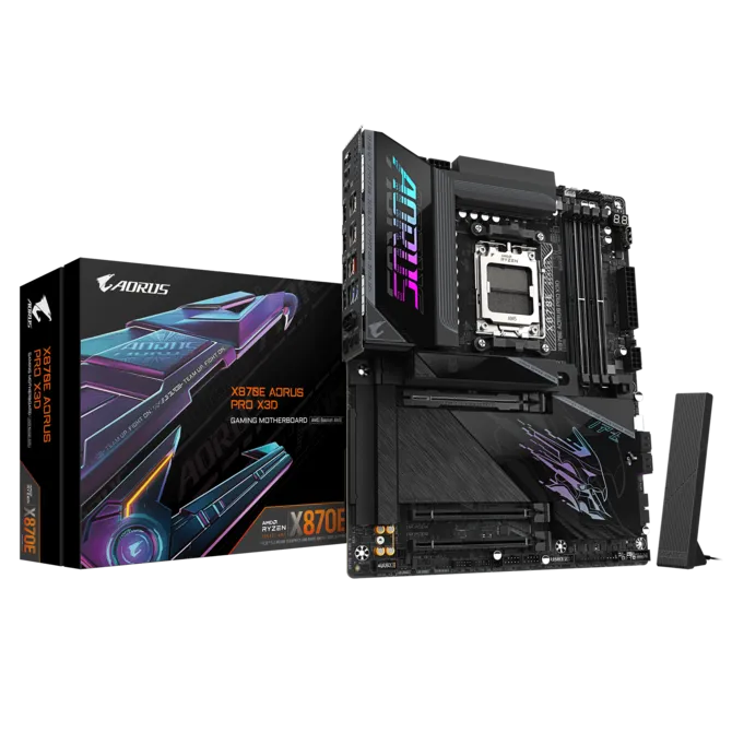Gigabyte X870E Aorus Pro X3D AMD AM5 Ddr5 Atx Motherboard