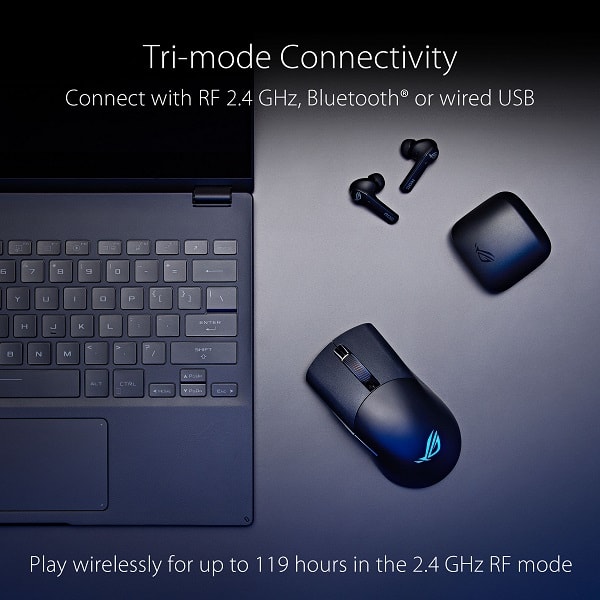 Asus Rog Keris Aimpoint Wireless Lightweight (75g) Wireless RGB gaming mouse with 36000 DPI