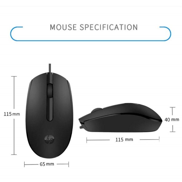 HP M10 Wired USB Mouse With 1000DPI