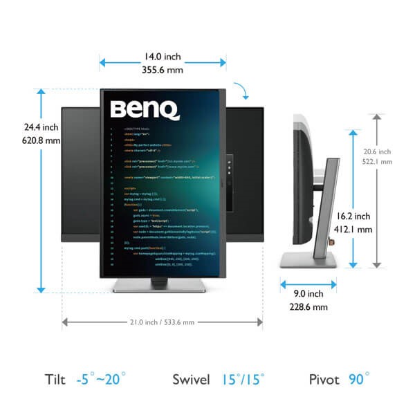 BenQ RD240Q 24 Inch WQXGA 60Hz 5ms IPS Panel Monitor