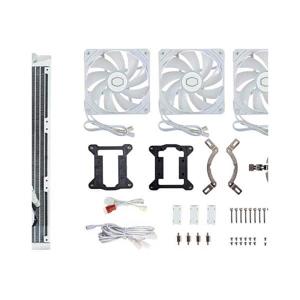 Cooler Master MasterLiquid 360L Core WH ARGB 360mm All-in-One Liquid CPU Cooler (White)