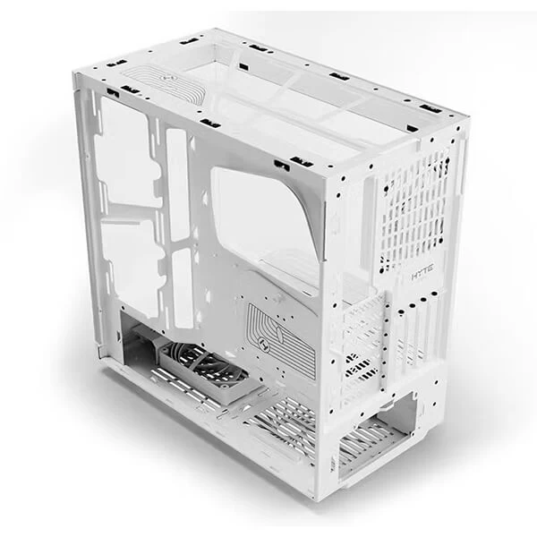 Hyte Y40 TG White Mid-Tower ATX Cabinet with PCIe 4.0 Riser (White)