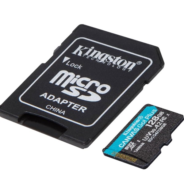 Kingston Canvas Go Plus 128GB micro SDXC Card With Adapter
