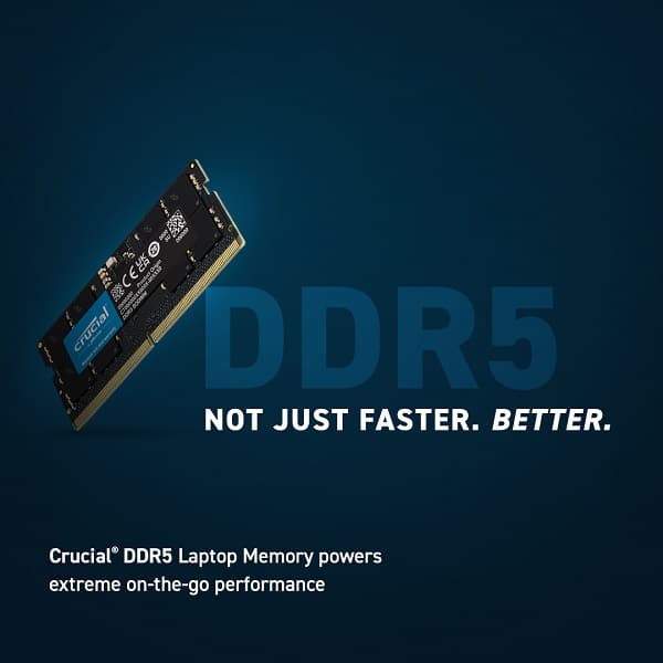 Crucial CT8G48C40S5 8GB 4800MHz DDR5 CL40 SODIMM Laptop Memory