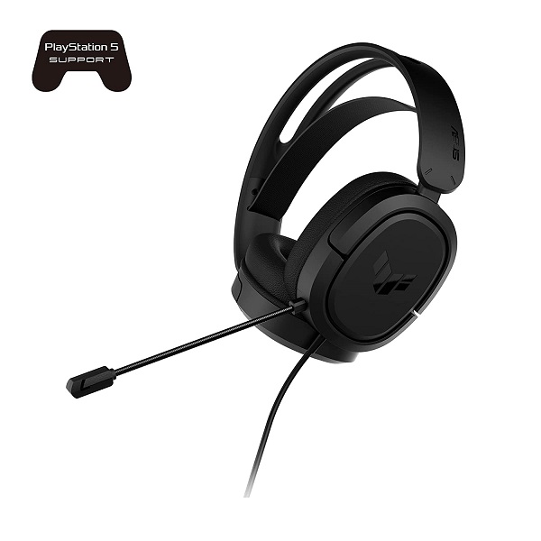ASUS TUF Gaming H1 gaming headphone with Discord and Teamspeak certified microphone and 7.1 surround sound